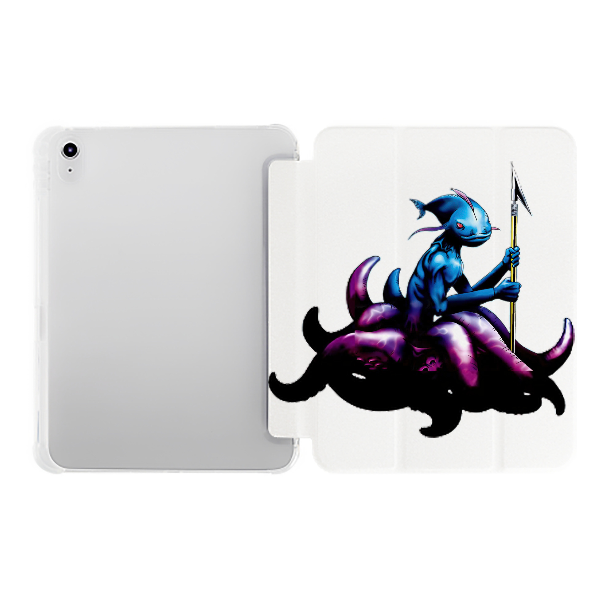（画像用） 遊☆戯☆王 Yu-Gi-Oh! IPad ケース ペン収納付き 三つ折りスタンド PUレザー×シリコン 対応機種9.5/10.5/10.9インチ